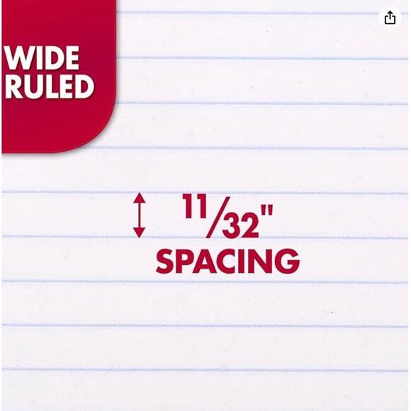 Mead Composition Notebook, 5 Pack, Wide Ruled Paper, 100 Sheets each, Black - Picture 4 of 4